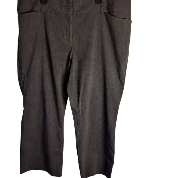 Lane Bryant Size 24 Petite Rayon Polyester Stretch Plus Pants Grey Sku 1049 - Picture 3 of 7